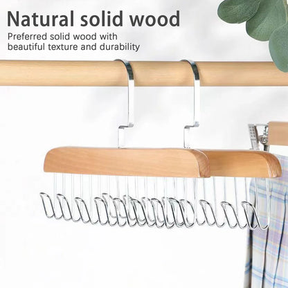 Multi-Hook Bra and Accessory Hanger - Versatile Wardrobe Organizer for Women's Bras, Scarves, Ties, and Belts