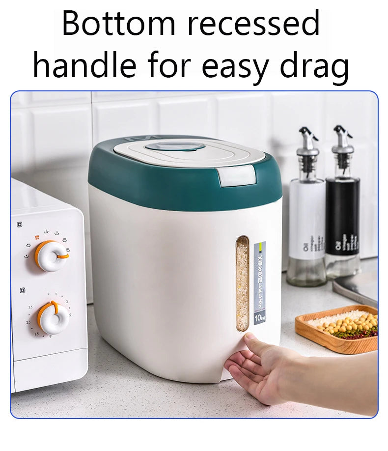 XIAOGUI 5KG/10KG Rice Dispenser - Kitchen Organizer & Storage Container, Cereal Jar for Home, Food Storage Box