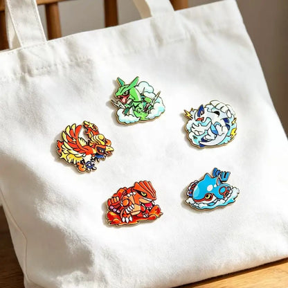 5pcs Cute Anime Elf Enamel Pins - Cartoon Brooch Badges for Backpacks, Clothing, and Fashion Accessories