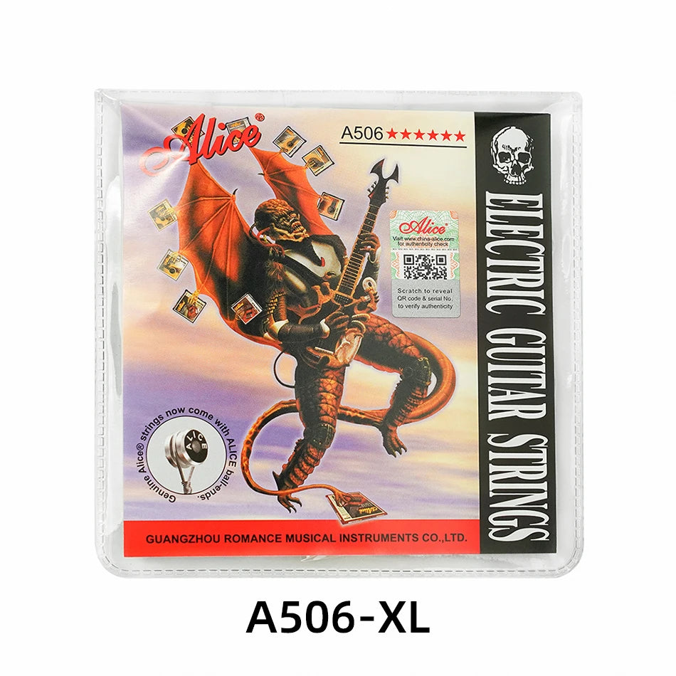 Alice A506 Electric Guitar Strings Set — Steel Core, Nickel-Plated Alloy Wound (008-038 / 009-042 / 010-046)