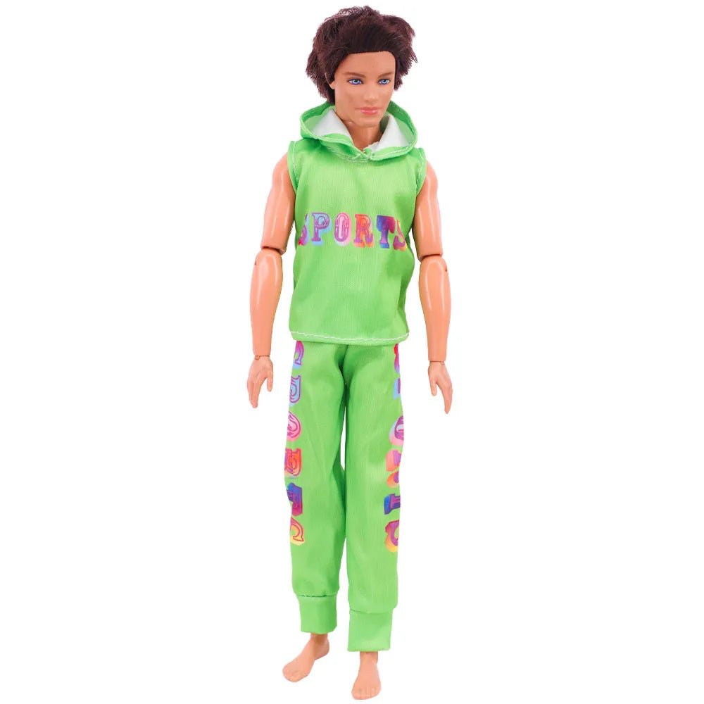 30cm Ken Doll Clothes – Pop Suit Top & Pants Outfit for Boys, Holiday Gift Doll Accessories
