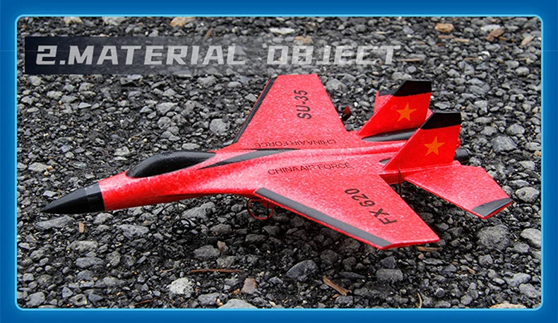 RC SU-35 Foam Fighter Jet – 2.4G Remote Control Glider Airplane Toy for Kids & Boys