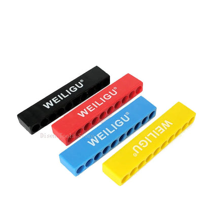 6.35mm Hex Screwdriver Bit Holder - Soft Rubber Organizer with 10/12 Hole Plastic Storage Box