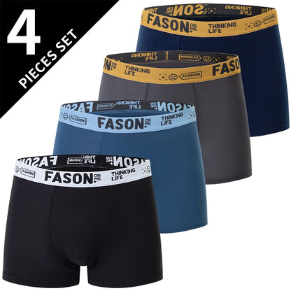 4/10 Pack Men's & Teen Boys' Boyshort Underwear – Comfy Elastic Waist, Parent-Child Matching, Multi-Size Fashion Shorts