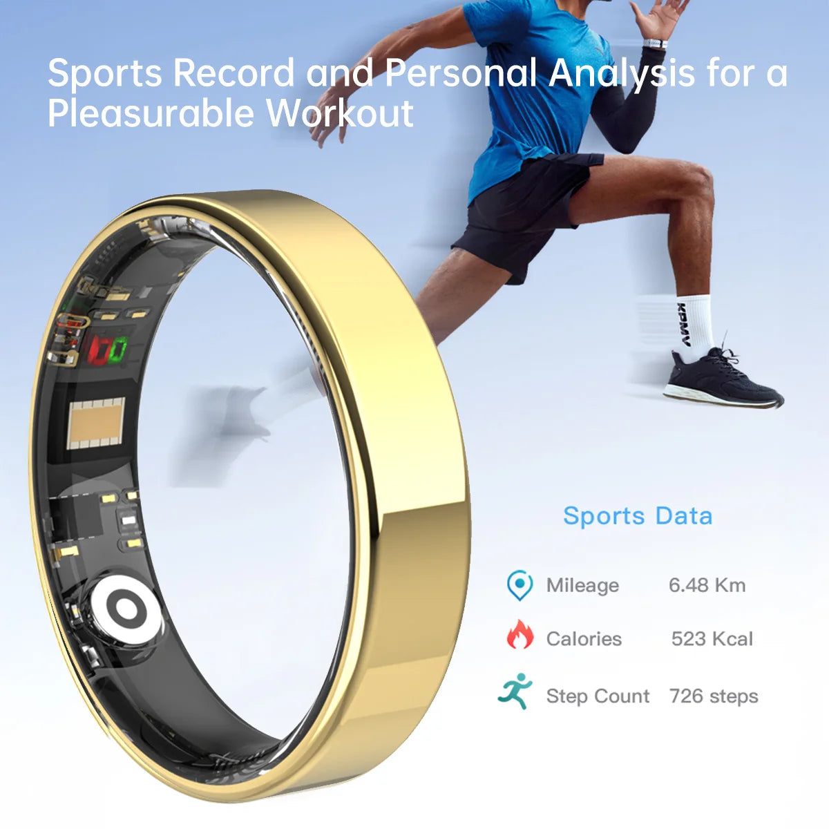 SIMSONLAB 2025 Smart Ring – Bluetooth Call, Heart Rate & Blood Pressure Monitor, 5ATM Waterproof Health & Sleep Tracking Fitness Ring for Men & Women (Xiaomi Compatible Gift)