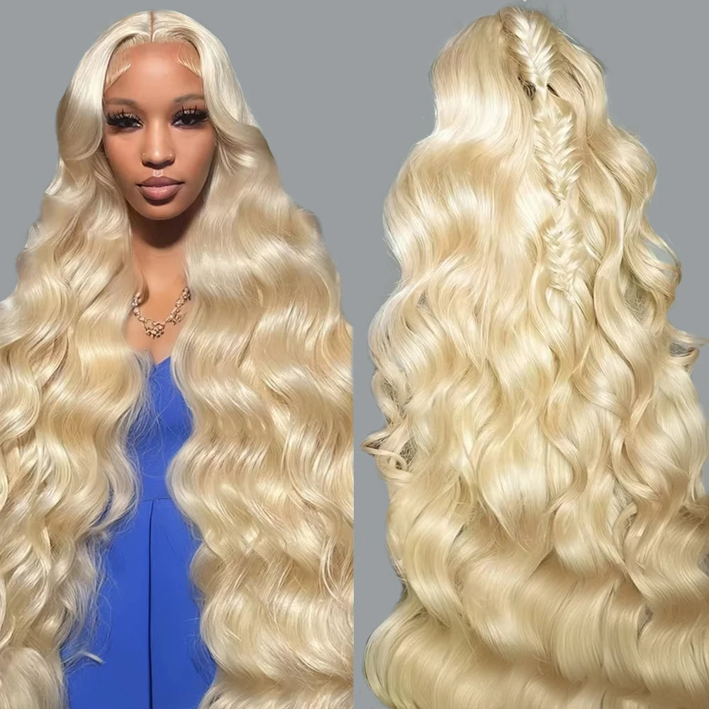 613 Honey Blonde 13x6 HD Lace Front Wig – Body Wave Transparent Human Hair Wig for Black Women