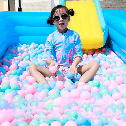 Colorful Baby Plastic Balls — Water Pool & Ocean Wave Balls with Basketball Hoop for Kids, Outdoor Tent Playhouse Toys
