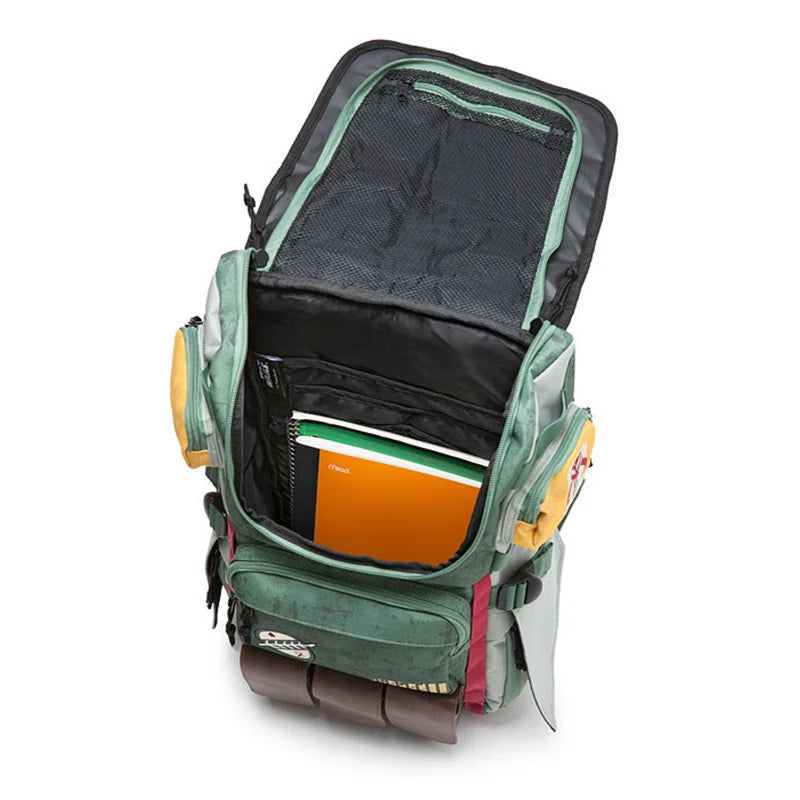 Disney Star Wars Boba Fett Mandalorian Backpack | Large Capacity Laptop & Travel Bag for Boys, Anime School Bag