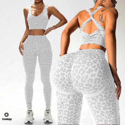 Women’s One-Piece Pad Jumpsuit Yoga Set – Flared Scrunch Workout Pants & Trendy Activewear XP10