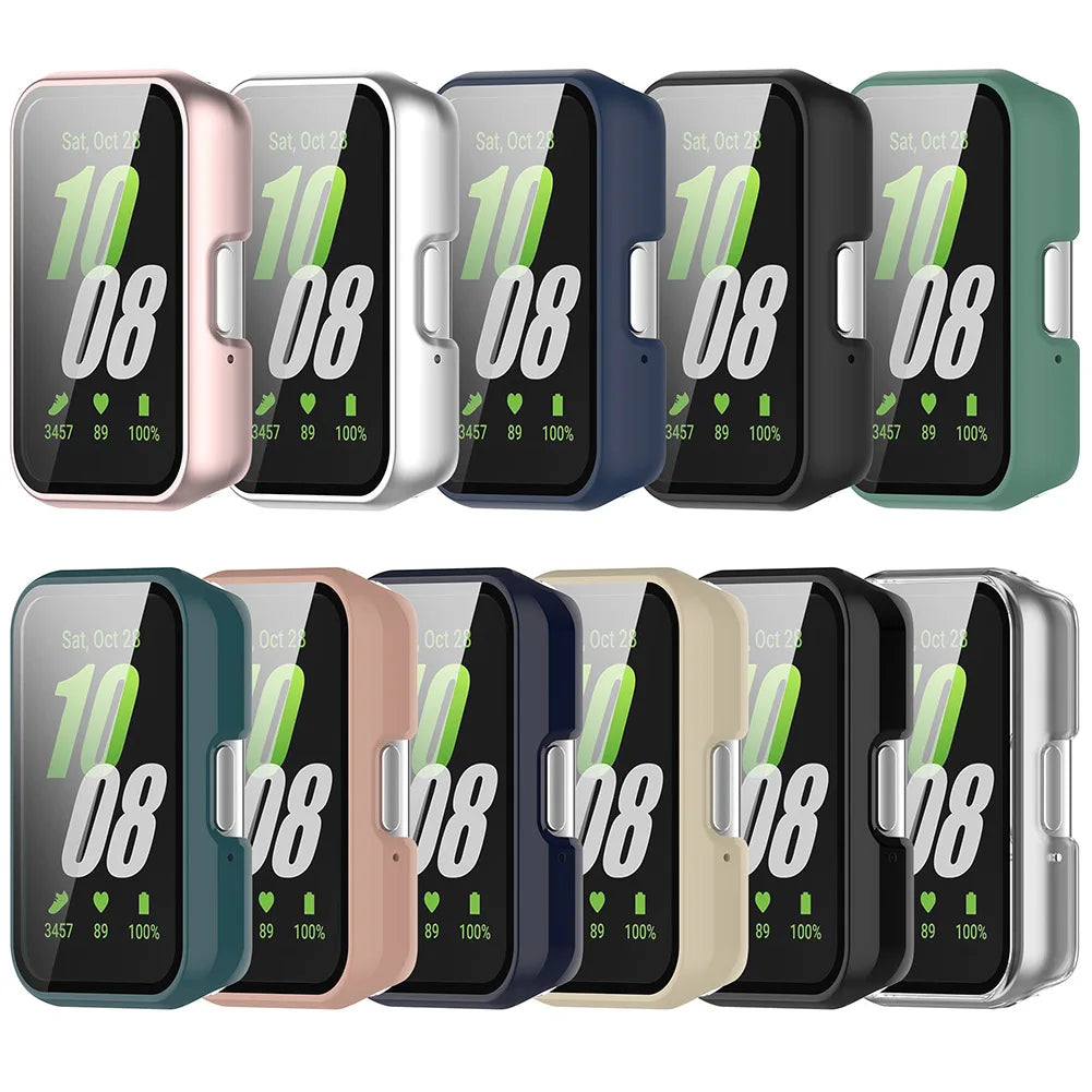 Protective Watch Case for Samsung Galaxy Fit 3 SM-R390 – PC Cover with Tempered Glass, Anti-Fall & Anti-Scratch