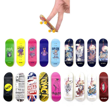 Creative Mini Finger Skateboard – Colorful Maple Fingerboard with Double Rocker, Sport Bearings & Palm Slide Board