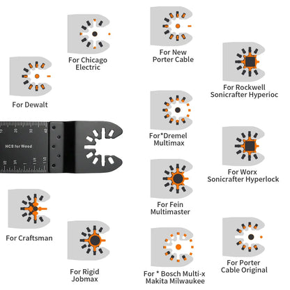Oscillating Multi-Tool Saw Blades Set (20/50/100Pcs) – Fast Cutting Wood & Metal Renovator Cutter Blades Multi-Function Tool Accessories