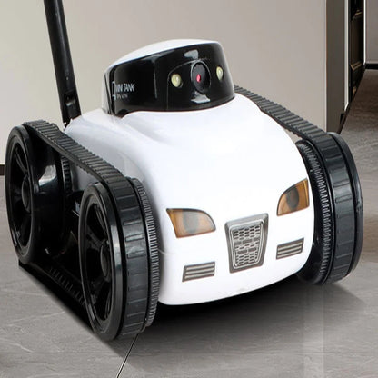 WiFi Remote Control Camera Tank Toy - 4-Channel Real-Time Video Transmission Tracked RC Car for Kids Gift