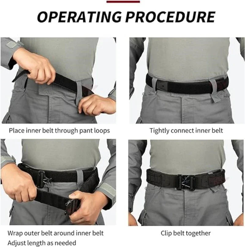 YAKEDA Battle Molle Riggers Belt – Heavy-Duty 3-in-1 Tactical Duty Belt with Anti-Slip Pad & Inner Belt