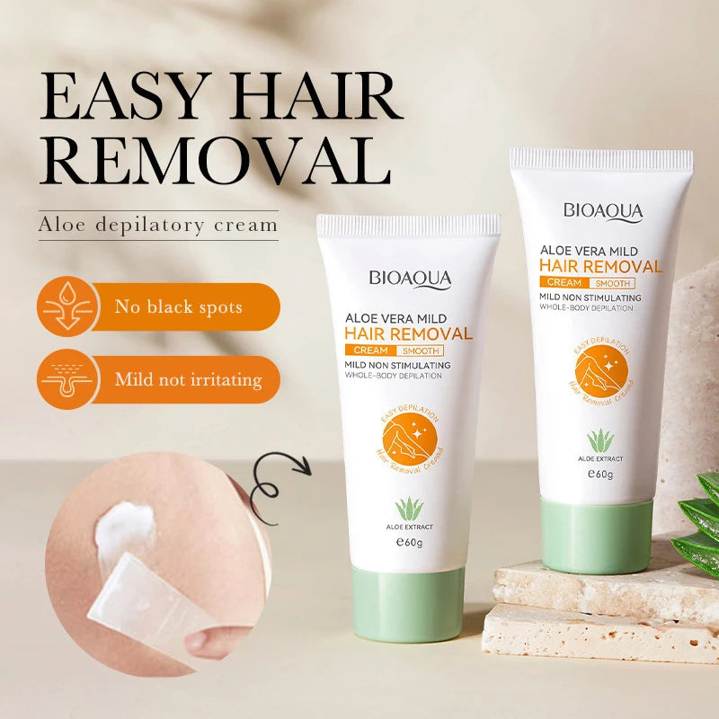 Permanent Hair Removal Cream — Painless Body & Intimate Area Epilator with Growth Inhibitor for Men & Women