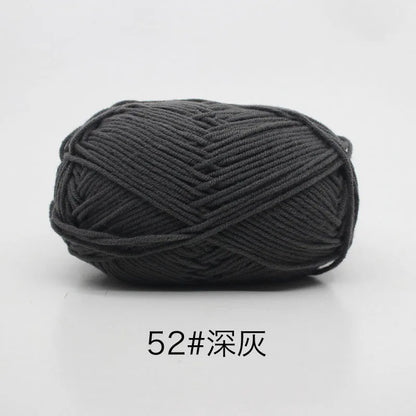 40-50g/Set 4ply Milk Cotton Knitting Yarn – Dyed Lanas for Crochet, Sweaters, Hats & Dolls, Affordable Craft Supplies