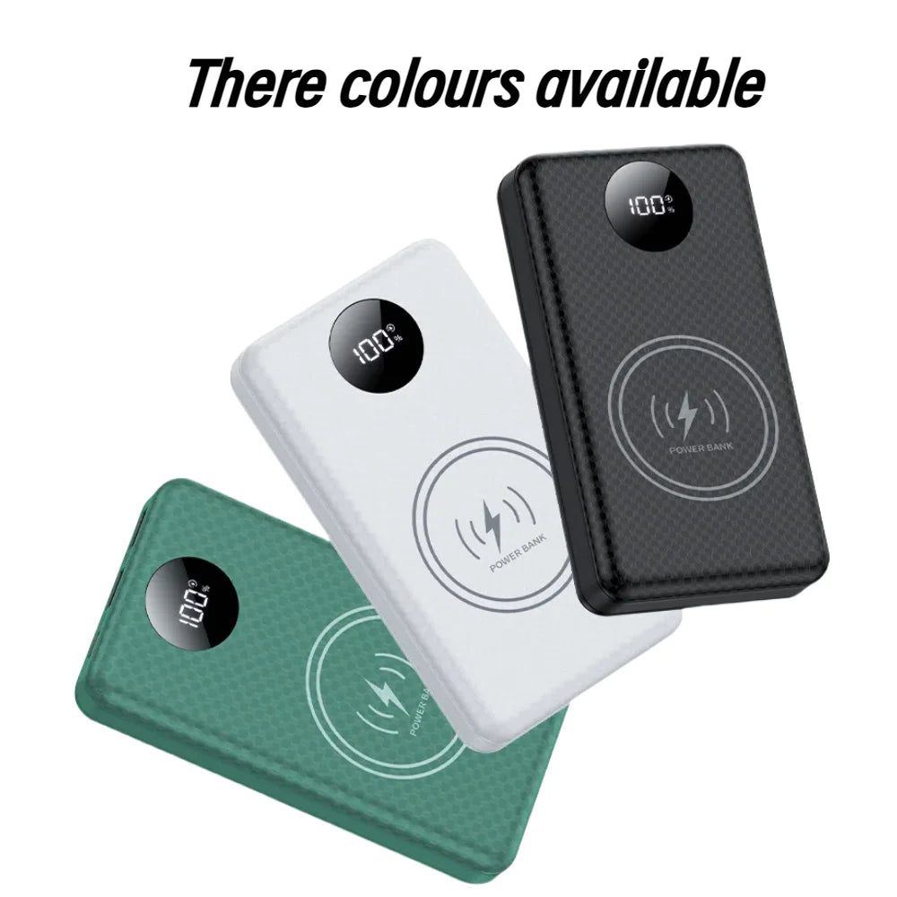 6×18650 20000mAh Power Bank Case – 22.5W Fast Charge & 15W Wireless Charging Battery Holder for Phones