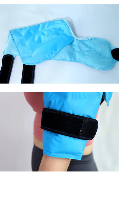 Adjustable Shoulder Ice Pack Wrap — Hot & Cold Gel Compress Support for Pain Relief & Injury Recovery