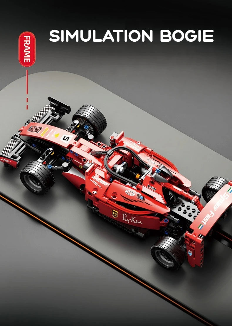 F1 Technical W14 Formula 1:8 Racing Car – 1432PCS City Speed Building Blocks, Compatible with 42141, Sports Vehicle Model Assembly Toy