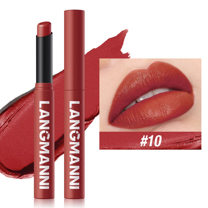 12-Color Matte Lipstick Pencil – Waterproof, Long-Lasting Non-Stick Lip Stain Tint Nude Makeup Pen
