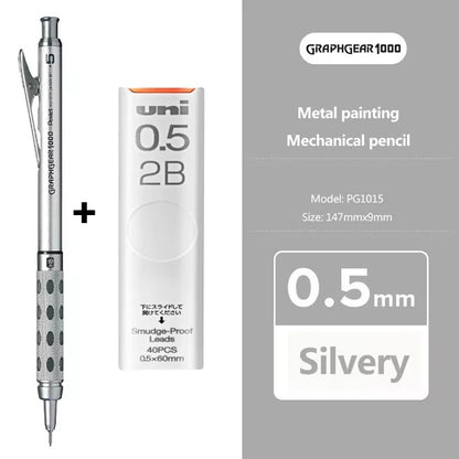 Pentel Graphgear 1000 Mechanical Pencil PG1000 – Low Center of Gravity Precision Drafting Pencil 0.3/0.5/0.7/0.9mm Art & Drawing Tool