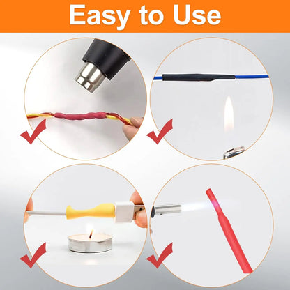 580/560Pcs Heat Shrink Tubing Kit – EVA Material, 6 Colors & 11 Sizes for Electrical Insulation, Repairs & Wire Connections