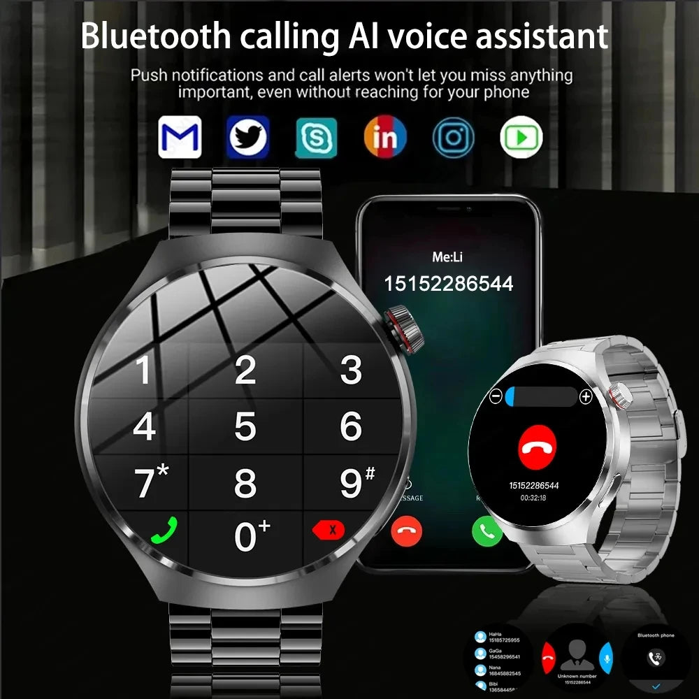 HUAWEI GT4 Pro Smart Watch for Men – 360x360 AMOLED Screen, GPS, NFC, Heart Rate, Bluetooth Call, IP68 Waterproof 2024