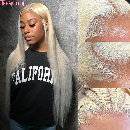 613 Blonde Lace Front Wig – 13x6 HD Transparent Lace Human Hair, Pre-Plucked with Baby Hair for Black Women
