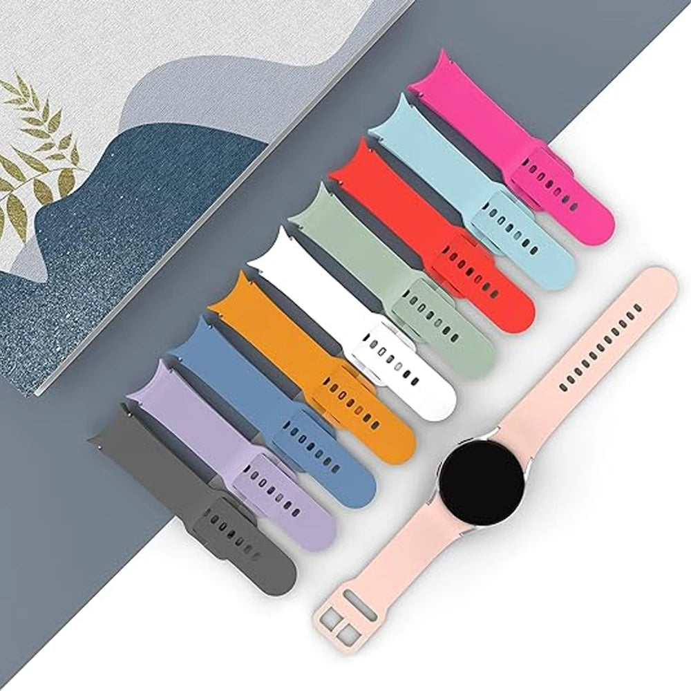 Samsung Galaxy Watch Silicone Sport Band - Replacement Strap for Galaxy Watch 4, 5, 6, 7, 5 Pro and Classic 40mm, 44mm, 45mm