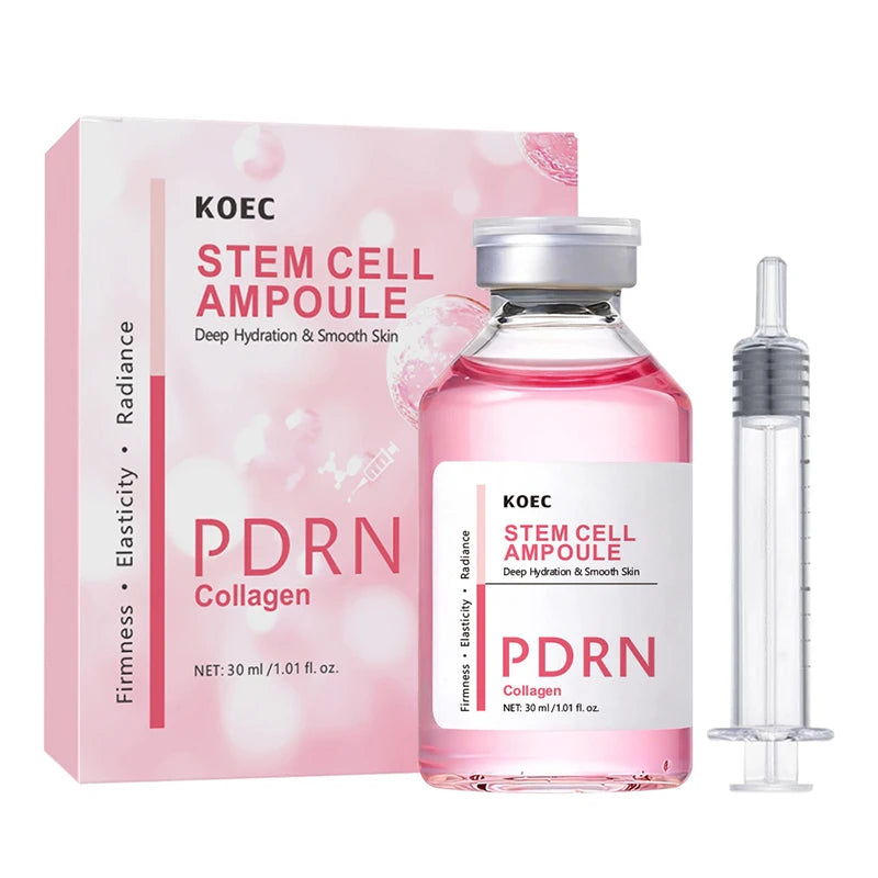 PDRN Salmon DNA Facial Serum – Stem Cell Ampoule Essence for Skin Nourishing, Firming, Smoothing & Glow Boosting Skincare Treatment