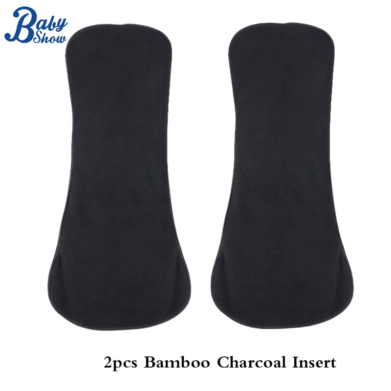 2PCS Washable Adult Diaper Inserts – 5-Layer Polar Fleece Reusable Super Absorbent Cloth Nappy Pads