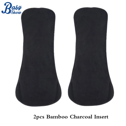 2PCS Washable Adult Diaper Inserts – 5-Layer Polar Fleece Reusable Super Absorbent Cloth Nappy Pads