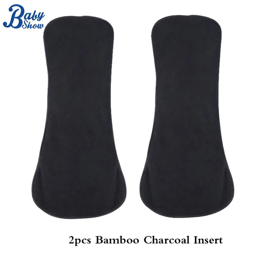 2PCS Washable Adult Diaper Inserts – 5-Layer Polar Fleece Reusable Super Absorbent Cloth Nappy Pads