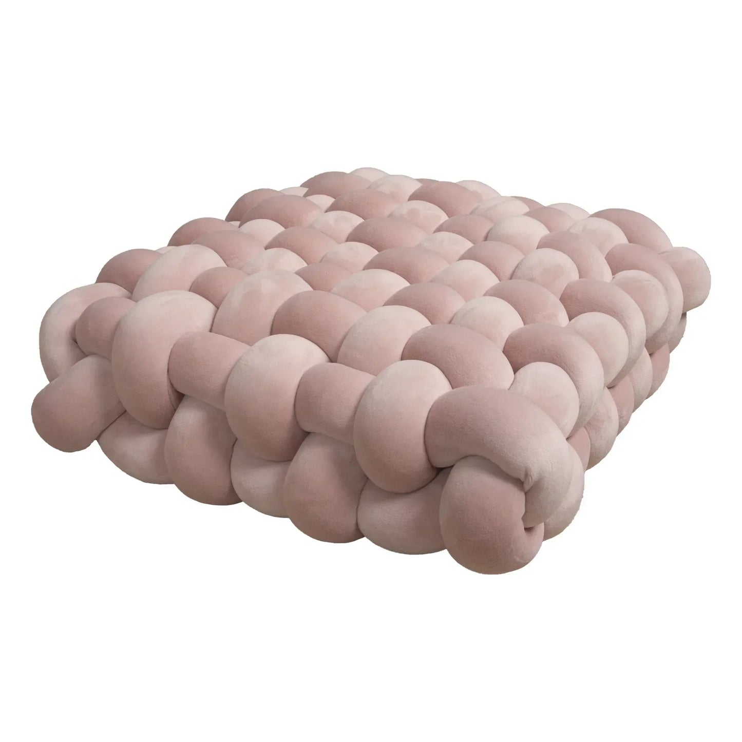 Knotted Square Cushion – Nordic Aesthetic Hand-Made Plush Pillow for Office Chair & Decorative Sleeping Back Support