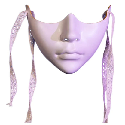 Masquerade Half Face Mask for Men & Women – Cosplay Halloween Eyemask, Costume Eye & Mouth Cover