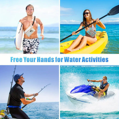Waterproof Phone Waist Bag - 3-Layer Sealed Touch Screen Dry Bag for Swimming, Drifting & Diving