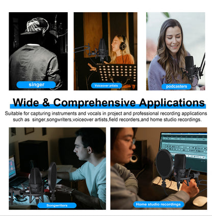 TLM 103 XLR Condenser Microphone – Professional Cardioid Mic for Recording, Podcasting, Voice Over, and Streaming