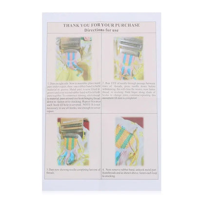 DIY Mini Weaving Loom - Metal Stitching Tool for Creative Darning, Mending & Textile Crafts