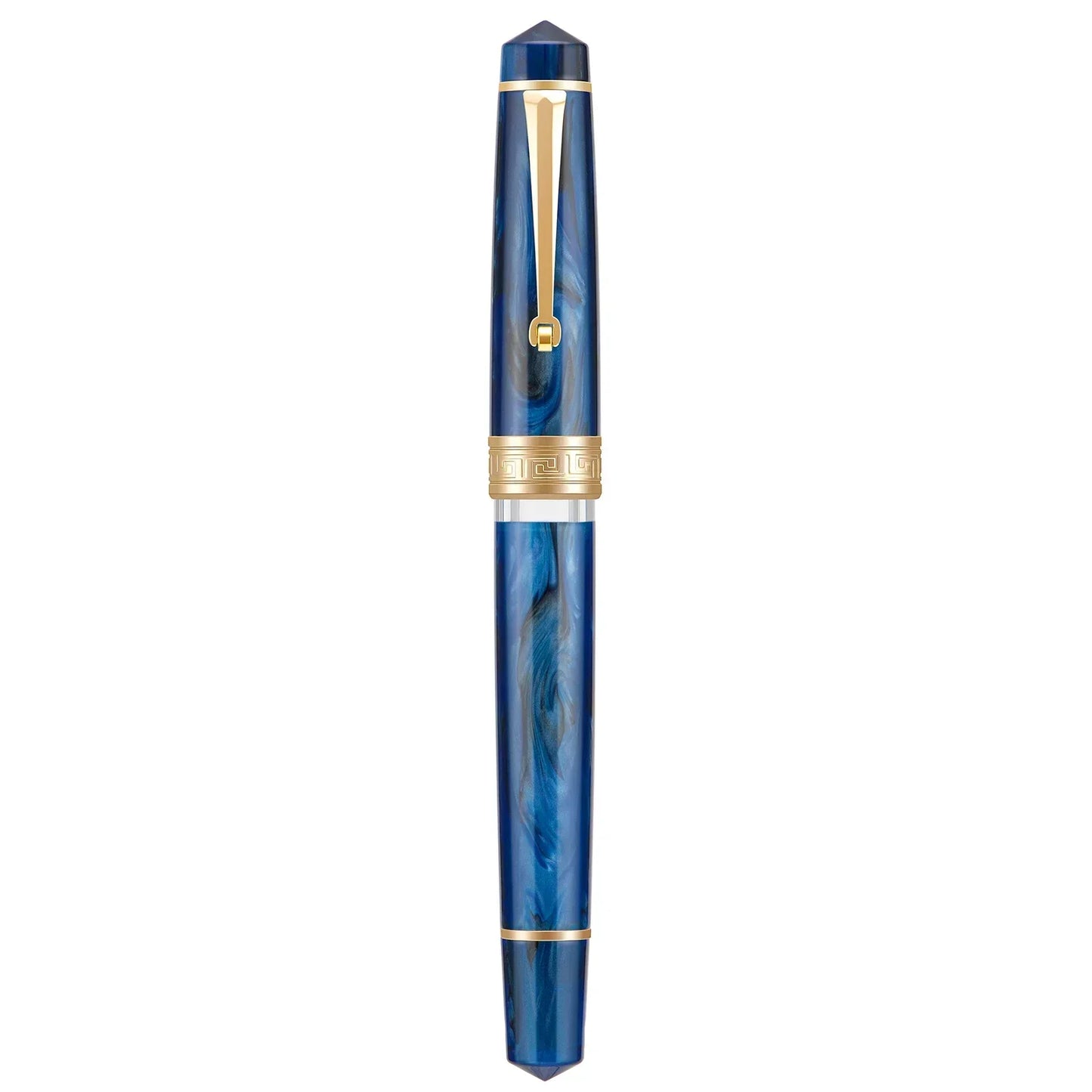 Asvine P20 Piston Filling Fountain Pen – Acrylic with Beautiful Patterns, EF/F/M Nib, Golden Clip, Smooth Writing Office Gift Pen