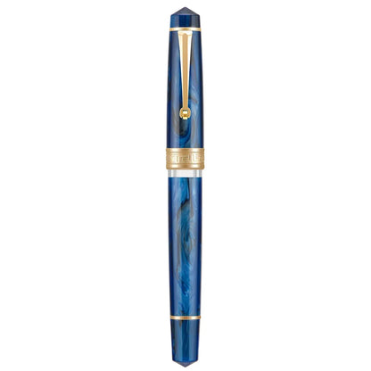 Asvine P20 Piston Filling Fountain Pen – Acrylic with Beautiful Patterns, EF/F/M Nib, Golden Clip, Smooth Writing Office Gift Pen
