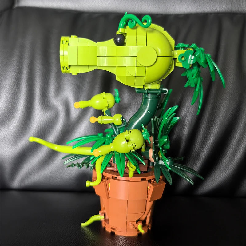 Creative Plants Wars Pea Shooter Building Blocks – Bonsai Plant Model Toy for Kids & Adults