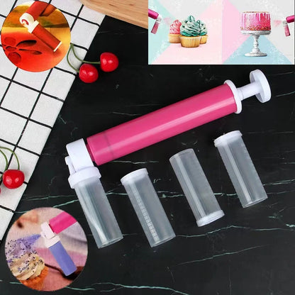 Cake Coloring Tools - Manual Airbrush for Baking Decoration, Cupcakes, Desserts, and Mousse - Kitchen Pastry Spray Gun and Sandblasting Accessories