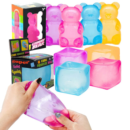 NeeDoh Nice Cube Sensory Fidget Toy – Stress Relief Anxiety Cube, ADHD Focus Calming Desk Gadget for Kids & Adults