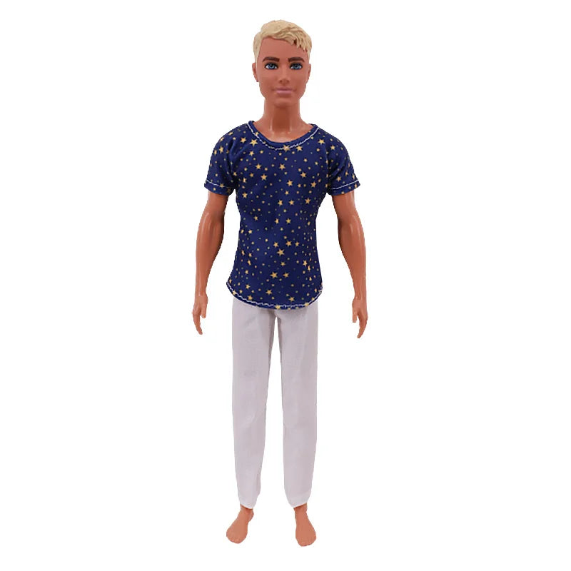 1/6 Boyfriend Doll Clothes Set — High-Quality Sparkling Top & Pants with Wool Hat for Ken Dolls