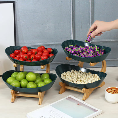 2/3 Layer Plastic Fruit Plate – Modern Snack Dish, Candy Dish & Cake Stand for Home & Living Room