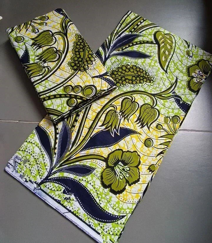 African Real Wax Print Fabric 100% Cotton - Ghana Style Ankara Pagne Nigeria Wax Tissu Soft Printed Fabric