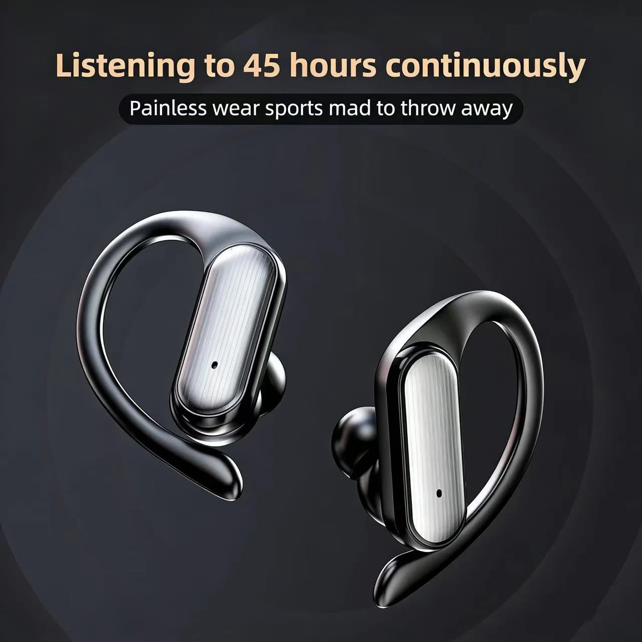 A520 Bluetooth Headset - V5.3 Wireless Sports Earbuds with Microphone, Anti-Sweat Stereo Earphones