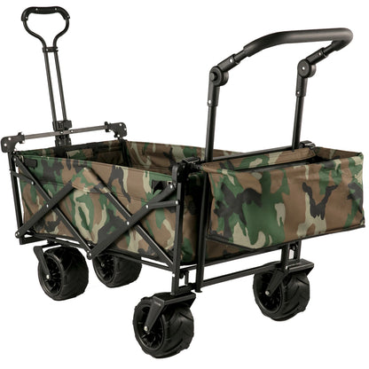 VEVOR Extra Large Collapsible Garden Wagon – Foldable Cart with Removable Canopy for Camping, Shopping & Groceries