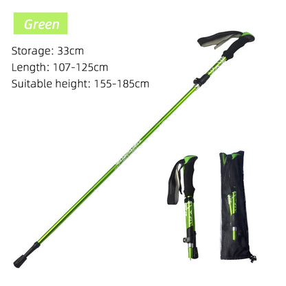 5-Section Foldable Trekking Pole – Portable Hiking Stick for Nordic, Elderly & Camping, Telescopic & Easy to Carry
