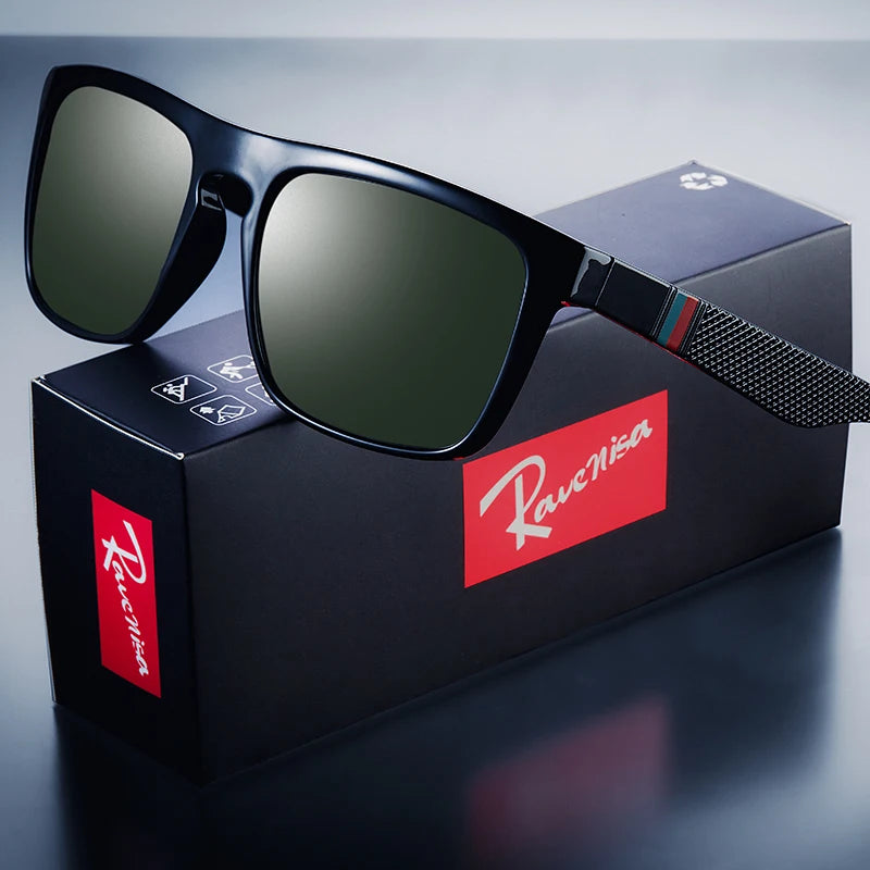 Square Vintage Polarized Sunglasses – Retro UV400 Driving & Fishing Sun Glasses for Men & Women